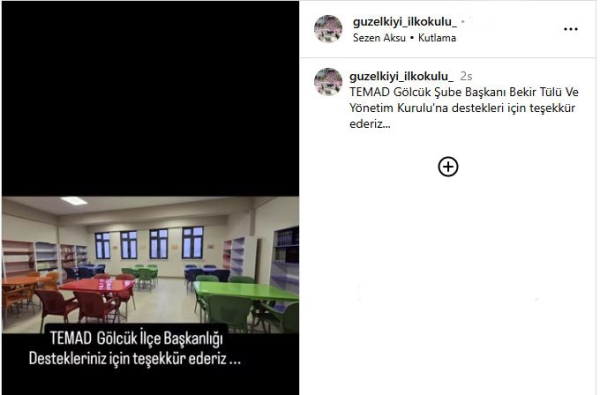 Halıdere Güzelkıyı İlkokulun kütüphanesinin eksik olan masa sandalyeler derneğimiz tarafından temin edilmiştir. https://www.instagram.com/reel/DVqT52YjCd4/...