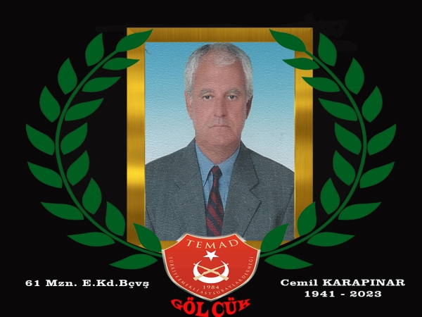 1961 mezunu E.Kd.B&ccedil;vş. Cemil KARAPINAR hakkın rahmetine kavuşmuştur.