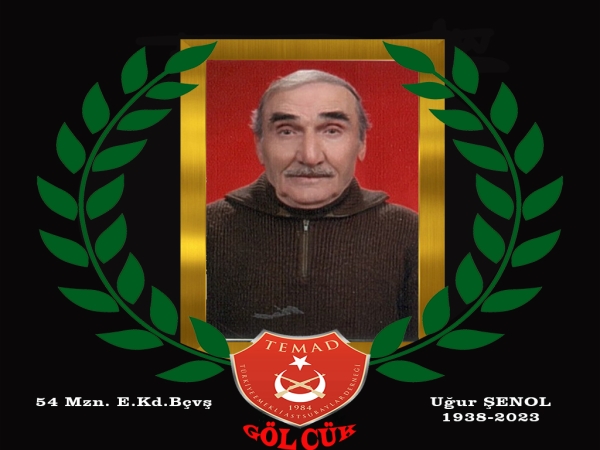 1954 mezunu Motorcu E.Kd.B&ccedil;vş. Uğur ŞENOL hakkın rahmetine kavuşmuştur. Merhum bug&uuml;n ikindi namazı sonrası D.dere Y&uuml;zbaşılar caminden ebedi istirahatgahına uğurlanacaktır.