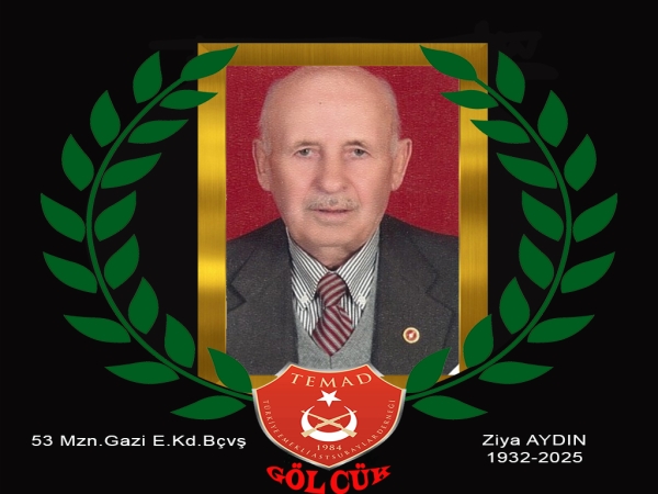 1953 mezunu E.Kd.Bçvş. Ziya AYDIN hakkın rahmetine kavuşmuştur.