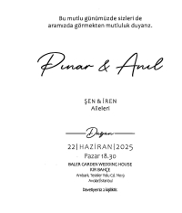 Birlesen elleriniz ve kalpleriniz birbirinden hi&ccedil; ayrılmasın. Bir hayati t&uuml;m g&uuml;zellikleriyle paylaşmanız dileklerimizle&hellip;