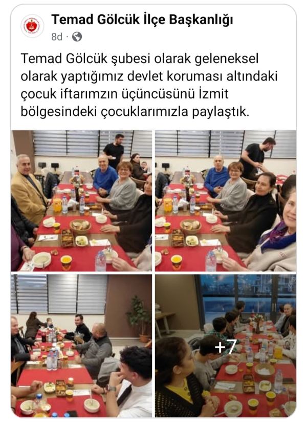 Temad Gölcük şubesi olarak geleneksel olarak yaptığımız devlet koruması altındaki çocuk iftarımzın üçüncüsünü İzmit bölgesindeki çocuklarımızla paylaştık.