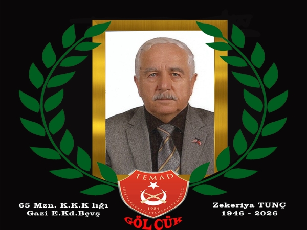 1965 mezunu Kıbrıs Gazisi (K.K.K'lığı) E.Kd.Bçvş. Zekeriya TUNÇ hakkın rahmetine kavuşmuştur.